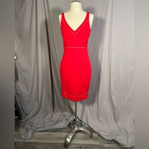 Karl Lagerfeld red shift dress